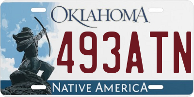 OK license plate 493ATN