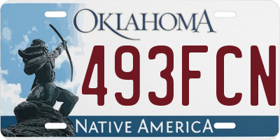 OK license plate 493FCN