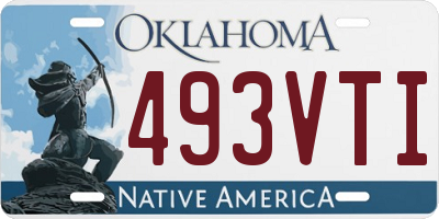 OK license plate 493VTI