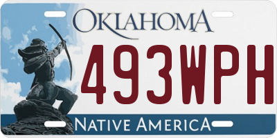 OK license plate 493WPH