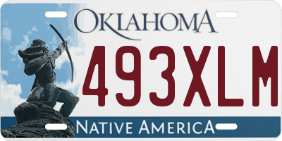 OK license plate 493XLM