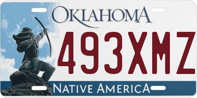 OK license plate 493XMZ