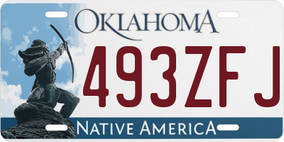 OK license plate 493ZFJ