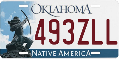 OK license plate 493ZLL