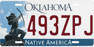 OK license plate 493ZPJ