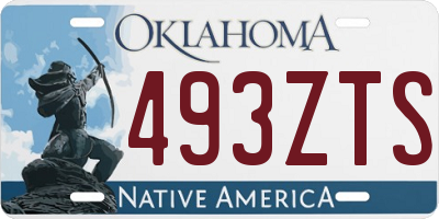 OK license plate 493ZTS