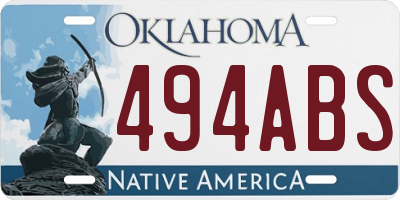 OK license plate 494ABS