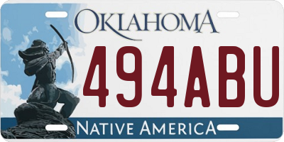 OK license plate 494ABU