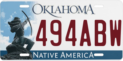 OK license plate 494ABW