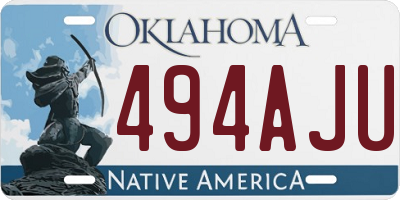 OK license plate 494AJU