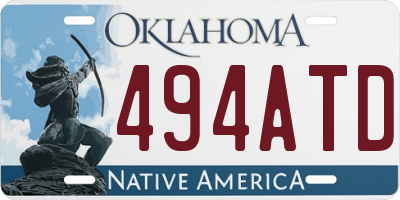OK license plate 494ATD