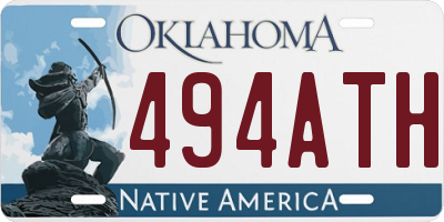 OK license plate 494ATH