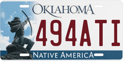 OK license plate 494ATI