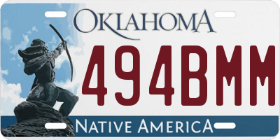 OK license plate 494BMM