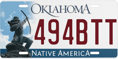 OK license plate 494BTT