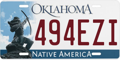 OK license plate 494EZI