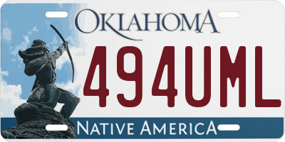 OK license plate 494UML