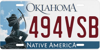 OK license plate 494VSB