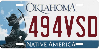 OK license plate 494VSD