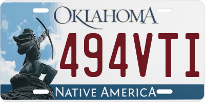 OK license plate 494VTI