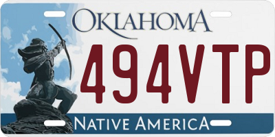 OK license plate 494VTP