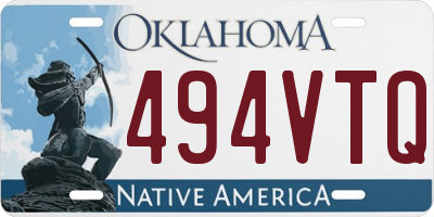 OK license plate 494VTQ