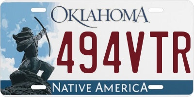 OK license plate 494VTR