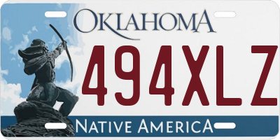 OK license plate 494XLZ