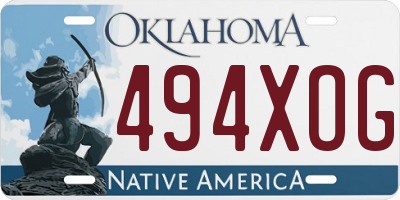 OK license plate 494XOG