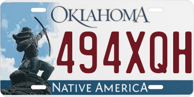 OK license plate 494XQH