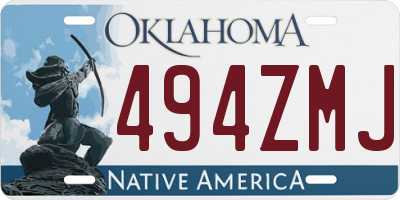 OK license plate 494ZMJ