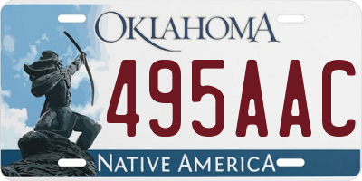 OK license plate 495AAC