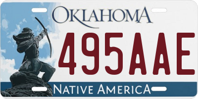 OK license plate 495AAE