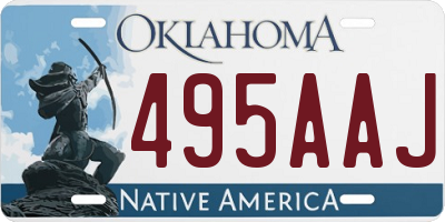 OK license plate 495AAJ