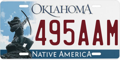 OK license plate 495AAM