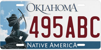 OK license plate 495ABC