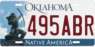 OK license plate 495ABR