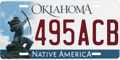 OK license plate 495ACB