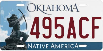 OK license plate 495ACF