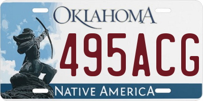 OK license plate 495ACG
