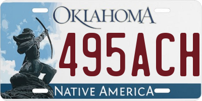 OK license plate 495ACH