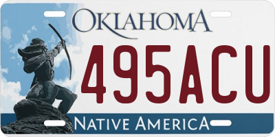 OK license plate 495ACU