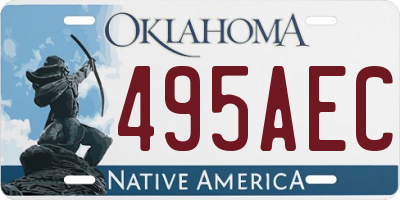 OK license plate 495AEC