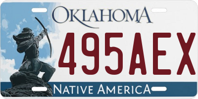 OK license plate 495AEX
