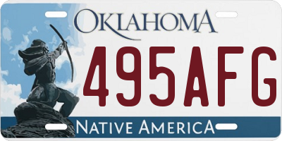 OK license plate 495AFG