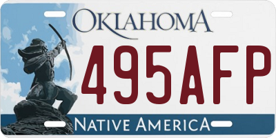 OK license plate 495AFP