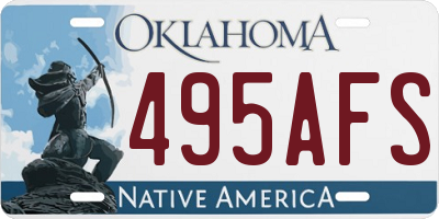 OK license plate 495AFS