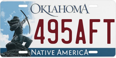 OK license plate 495AFT