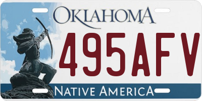 OK license plate 495AFV