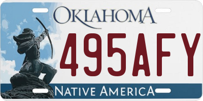 OK license plate 495AFY